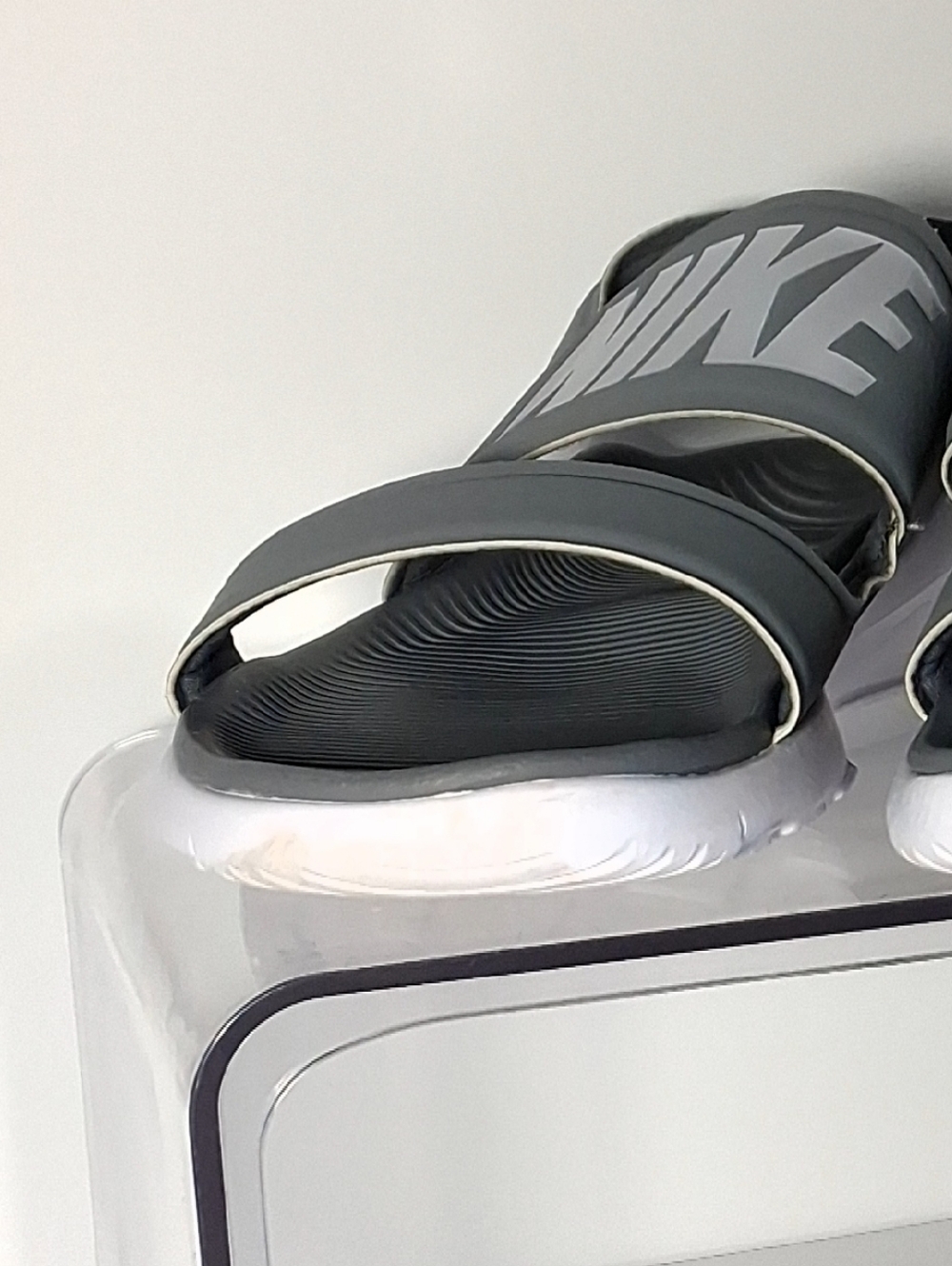 Nike Grey Logo Sport Women's Sandals Size 8 - Picture 11 of 16